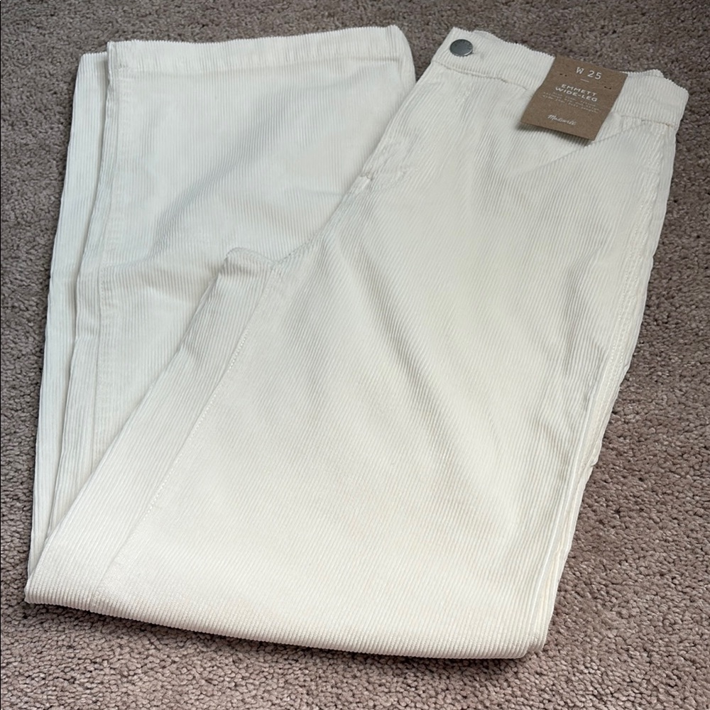 Madewell Off-White Corduroy Pants